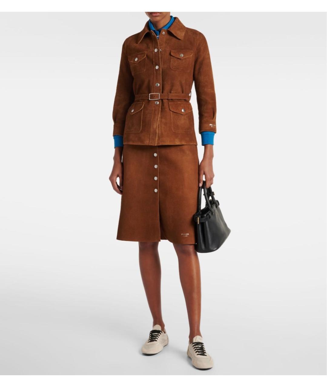 PRADA Бежевые замшевые кеды, фото 6