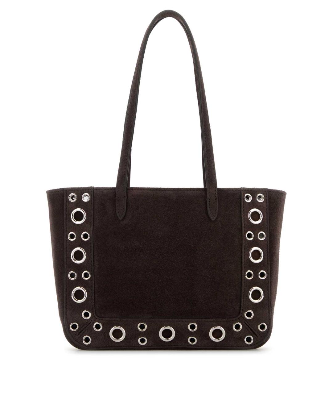 VALENTINO Коричневая замшевая сумка тоут, фото 3