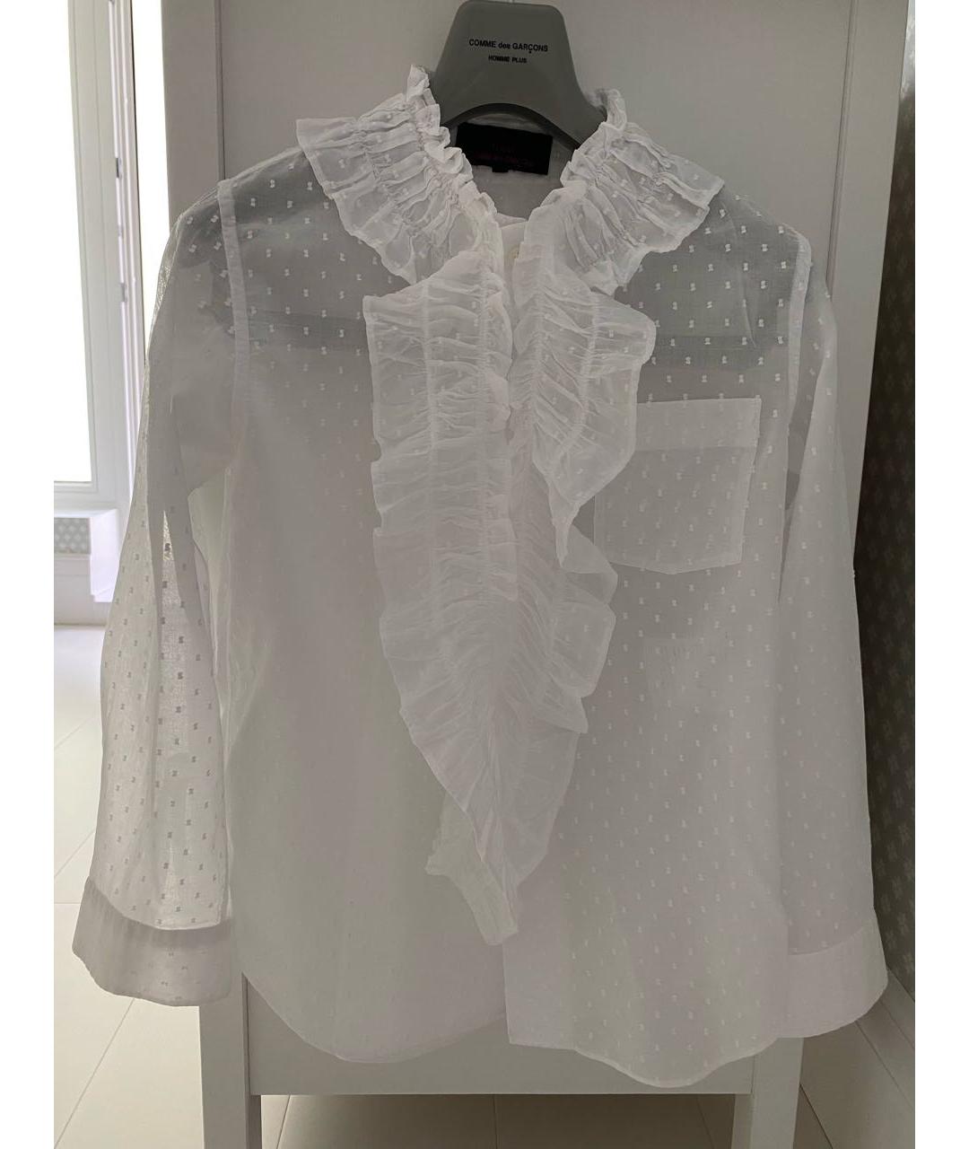 COMME DES GARÇONS Белая хлопковая блузы, фото 7