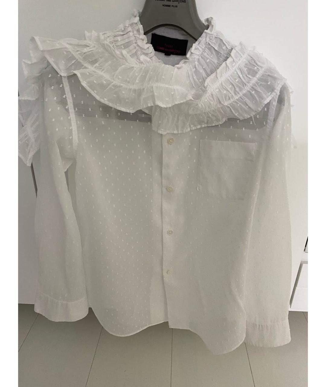 COMME DES GARÇONS Белая хлопковая блузы, фото 4