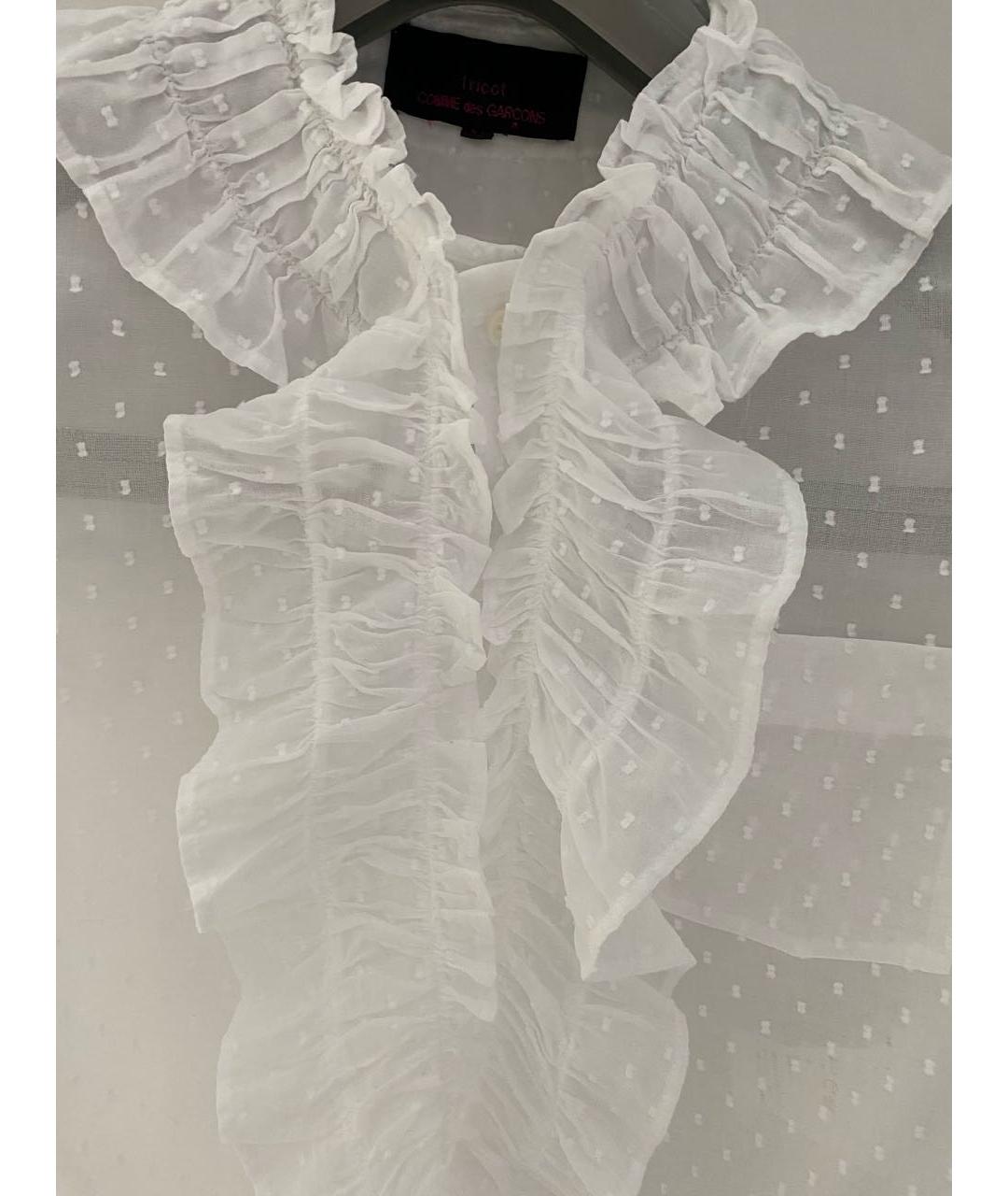 COMME DES GARÇONS Белая хлопковая блузы, фото 5