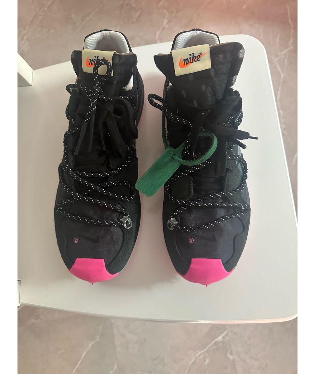 NIKE X OFF-WHITE Черные текстильные низкие кроссовки / кеды, фото 2
