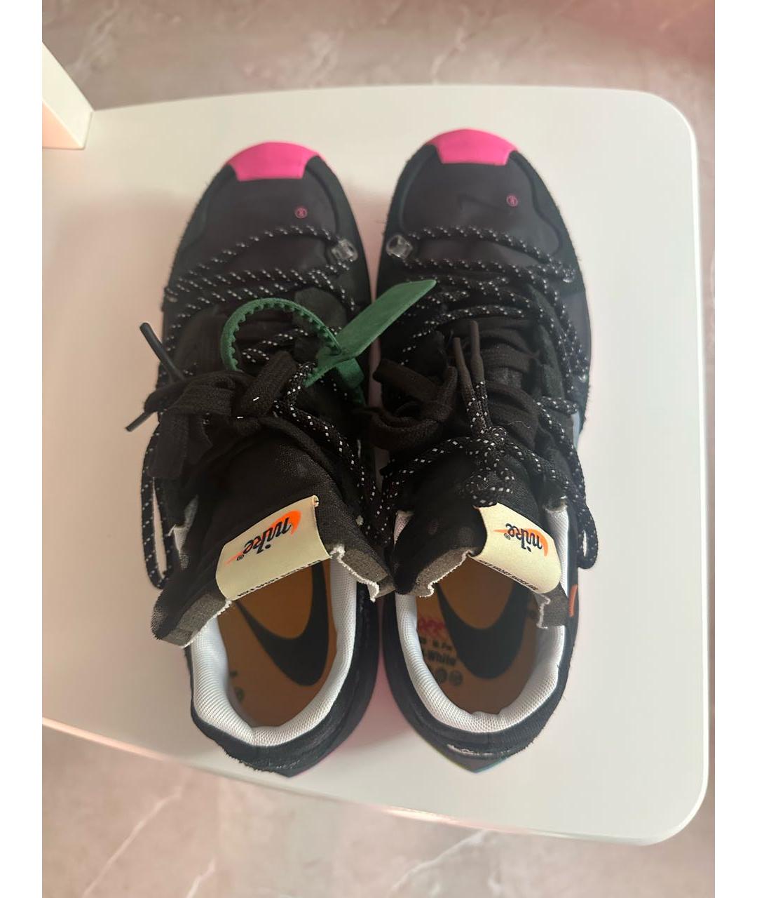 NIKE X OFF-WHITE Черные текстильные низкие кроссовки / кеды, фото 3