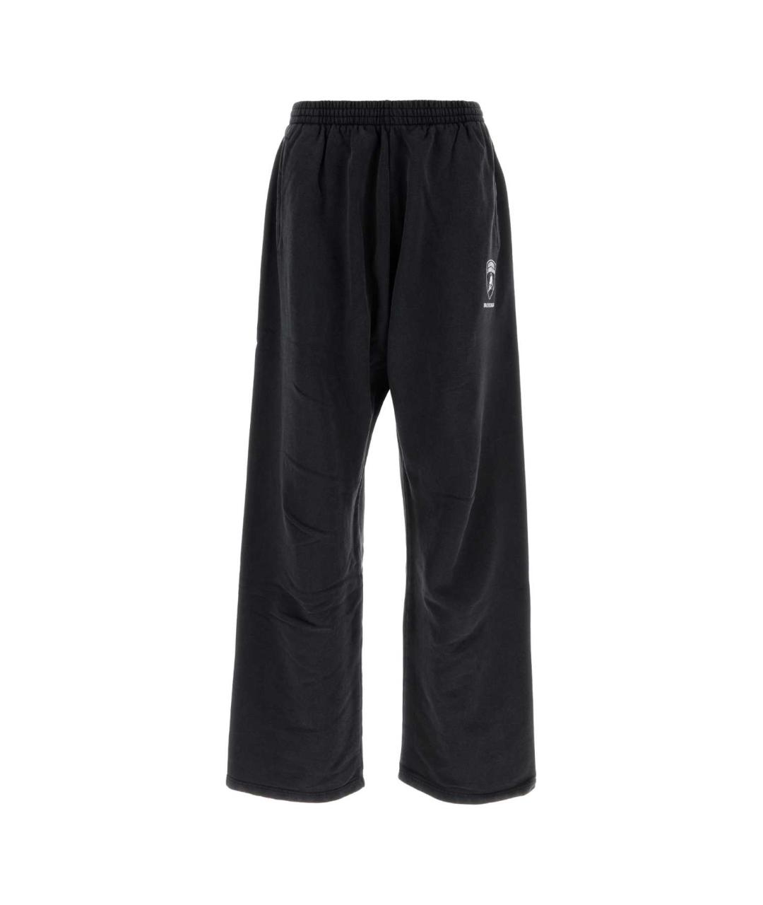 BALENCIAGA Черные хлопковые повседневные брюки, фото 1