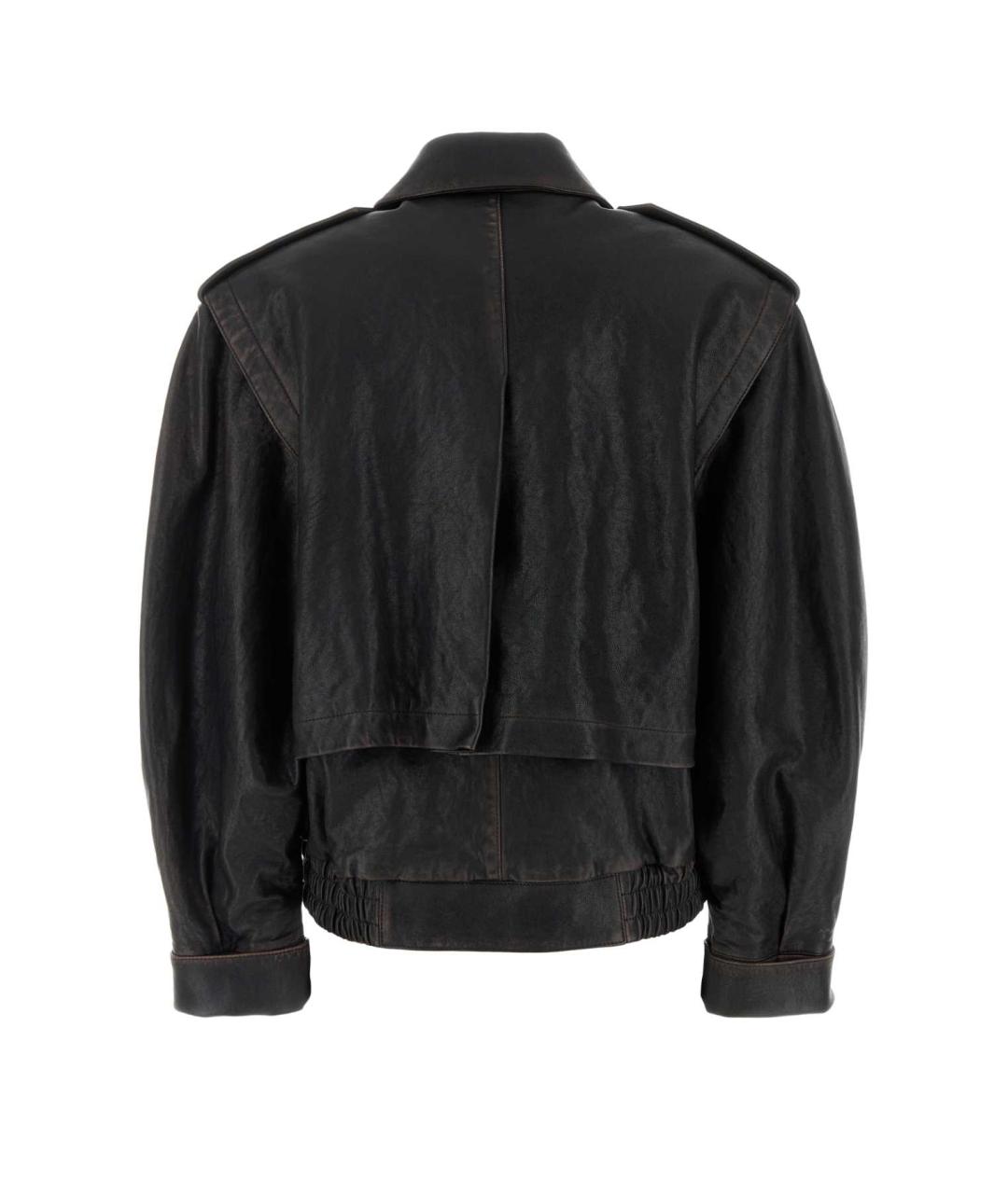 SAINT LAURENT Коричневая кожаная куртка, фото 2