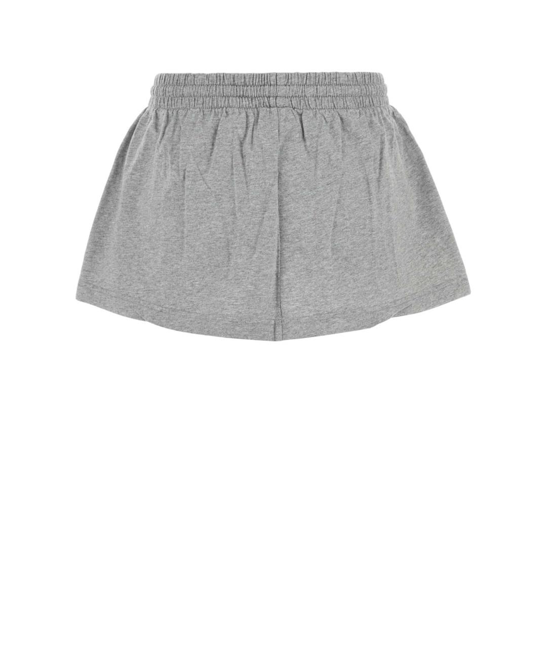 BALENCIAGA Серая хлопковая юбка мини, фото 2
