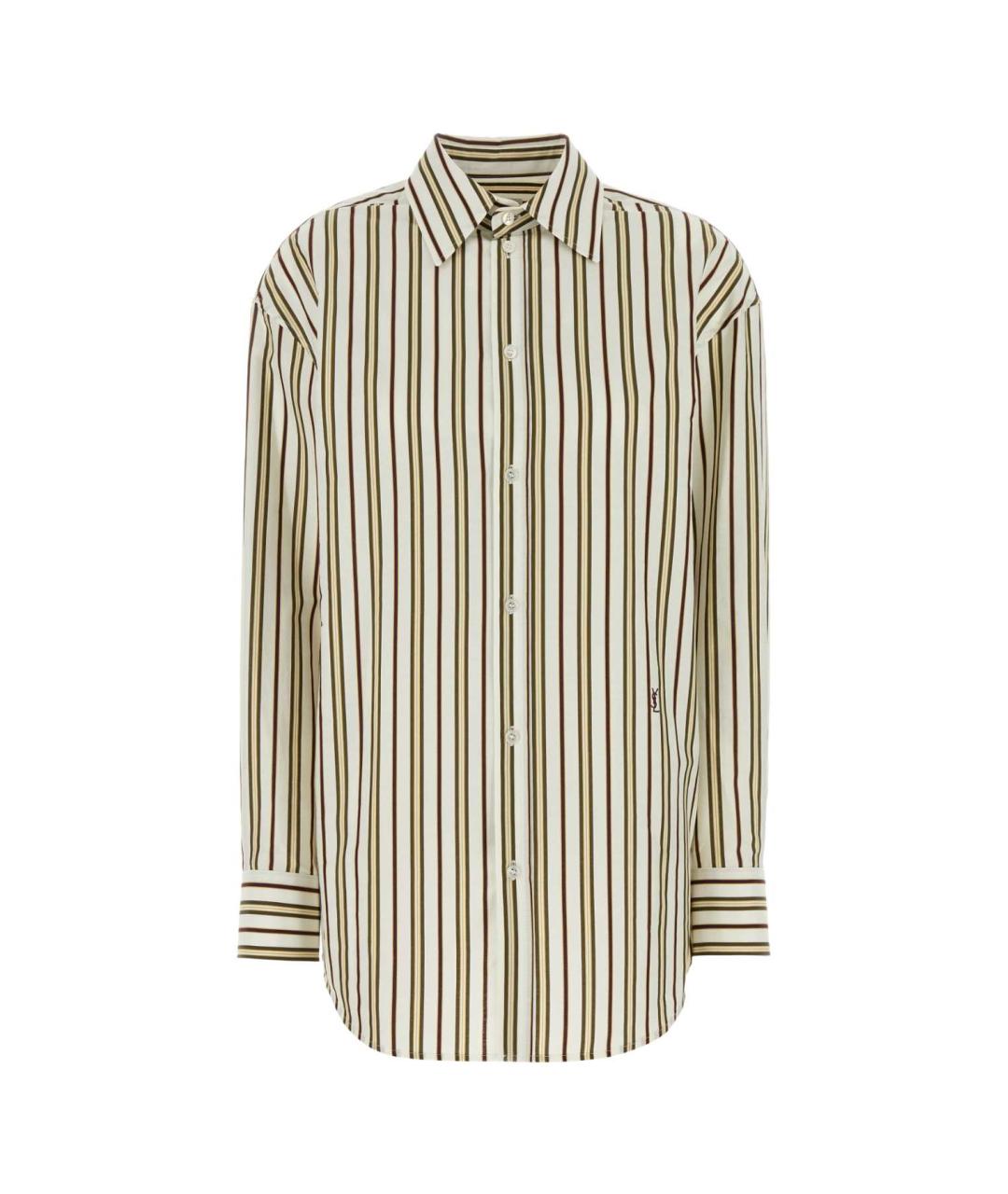 SAINT LAURENT Бежевая хлопковая рубашка, фото 1