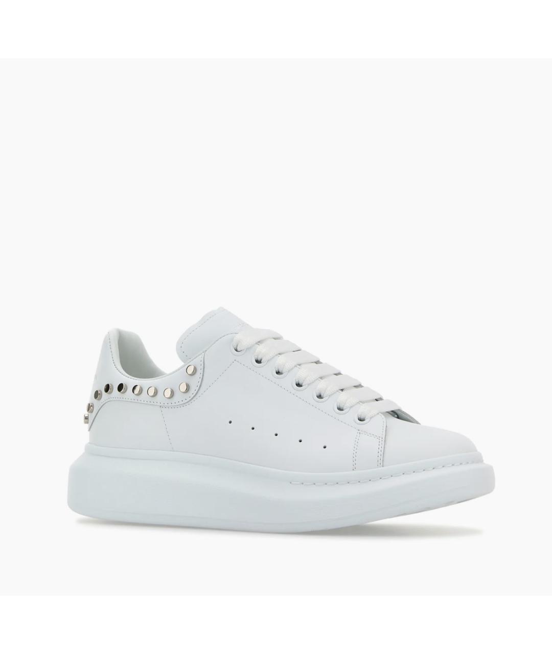 ALEXANDER MCQUEEN Белые кожаные низкие кроссовки / кеды, фото 2