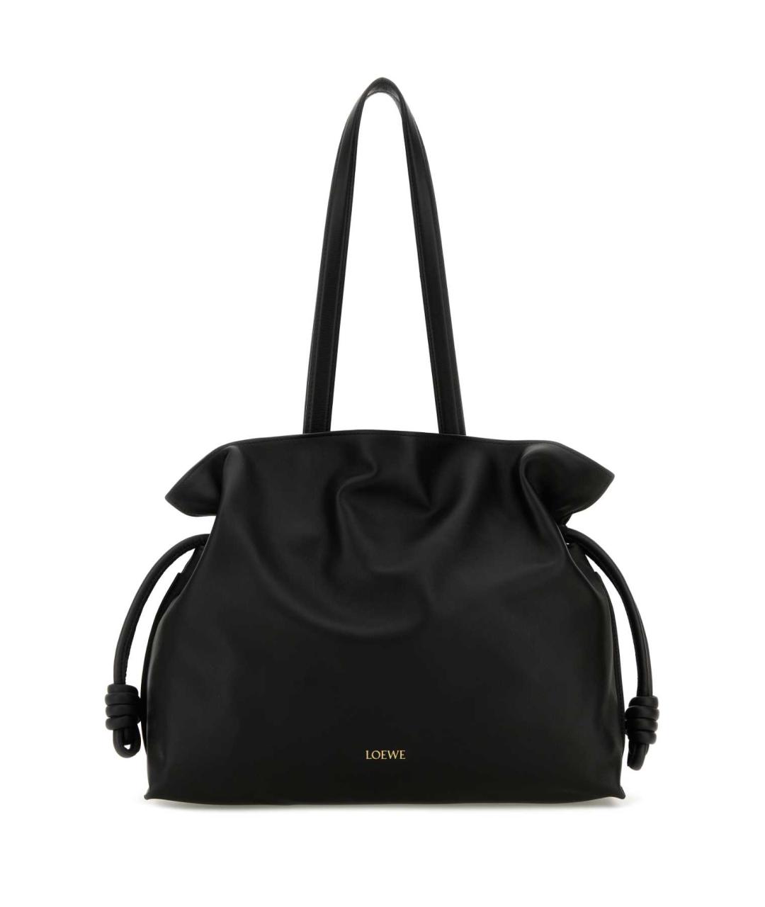 LOEWE Черная кожаная сумка тоут, фото 1