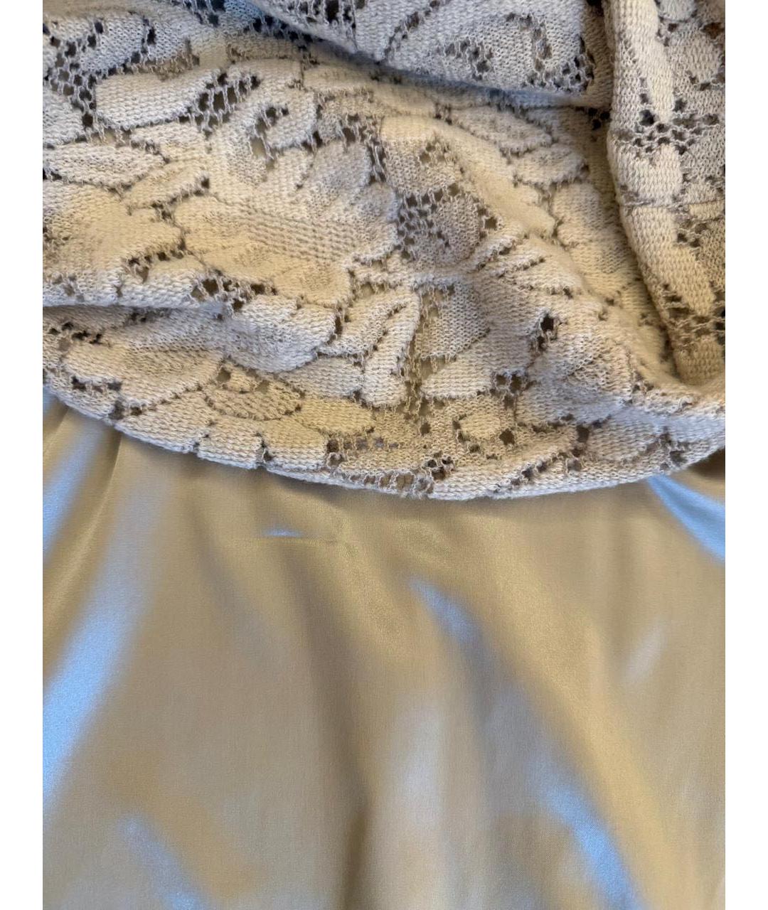 DOLCE&GABBANA Бежевое шерстяное вечернее платье, фото 4