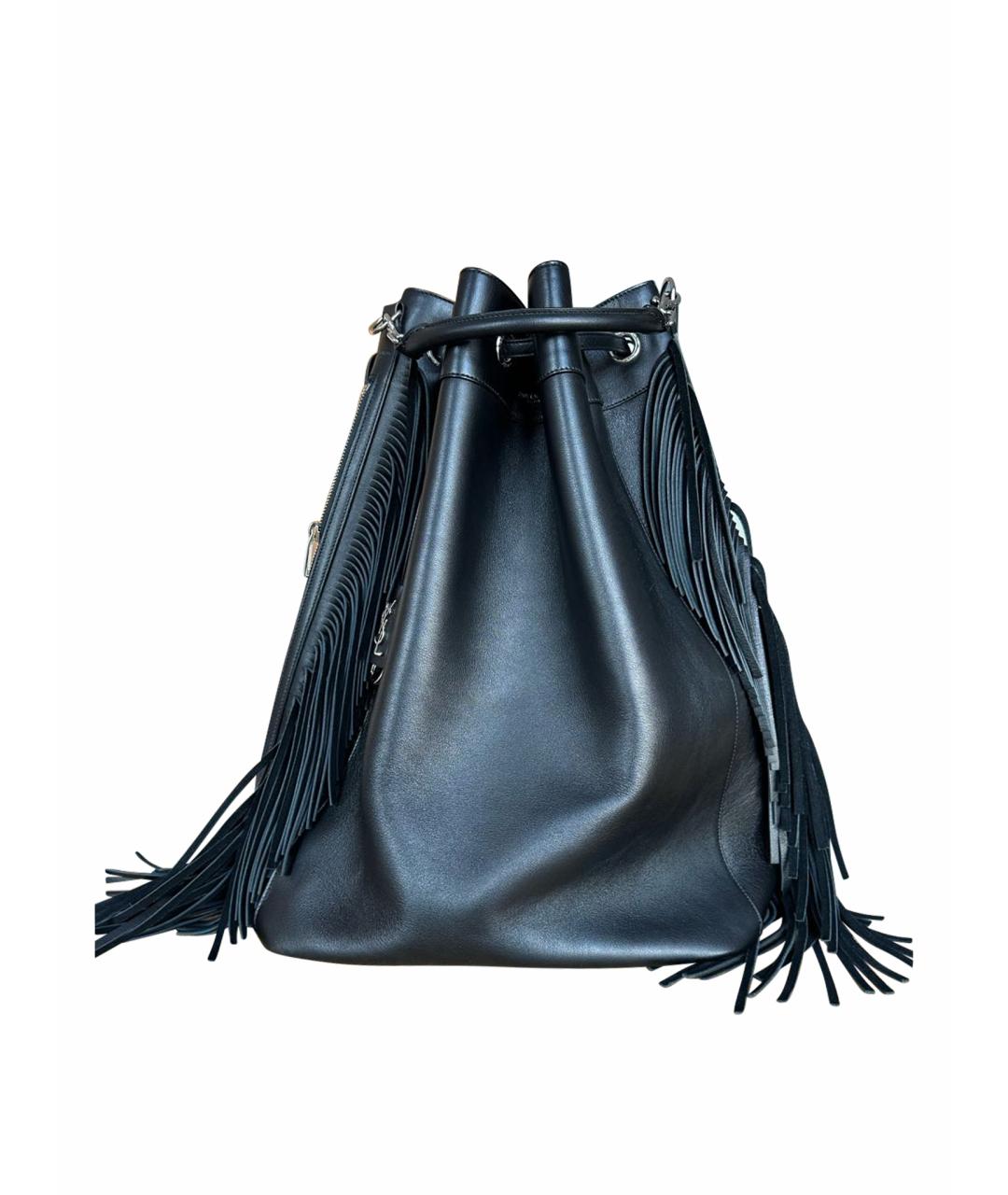 SAINT LAURENT Черная кожаная сумка с короткими ручками, фото 1
