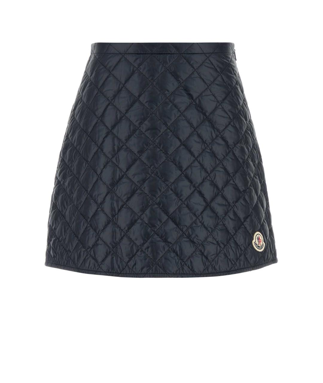 MONCLER Синяя полиамидовая юбка мини, фото 1