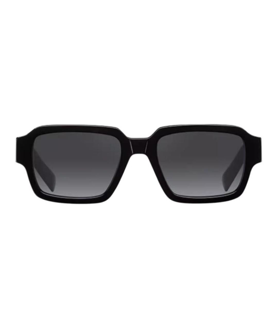 PRADA Черные пластиковые солнцезащитные очки, фото 1