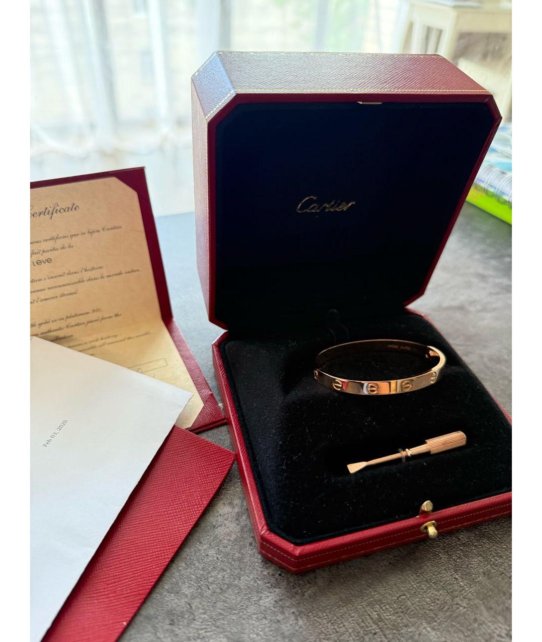 CARTIER Золотой браслет из розового золота, фото 2