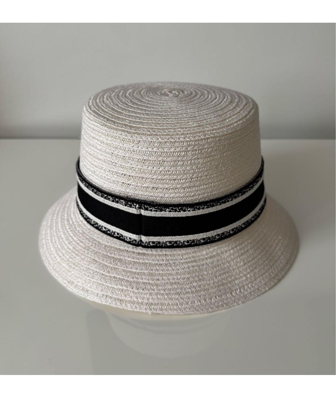 CHRISTIAN DIOR Белая хлопковая шляпа, фото 3