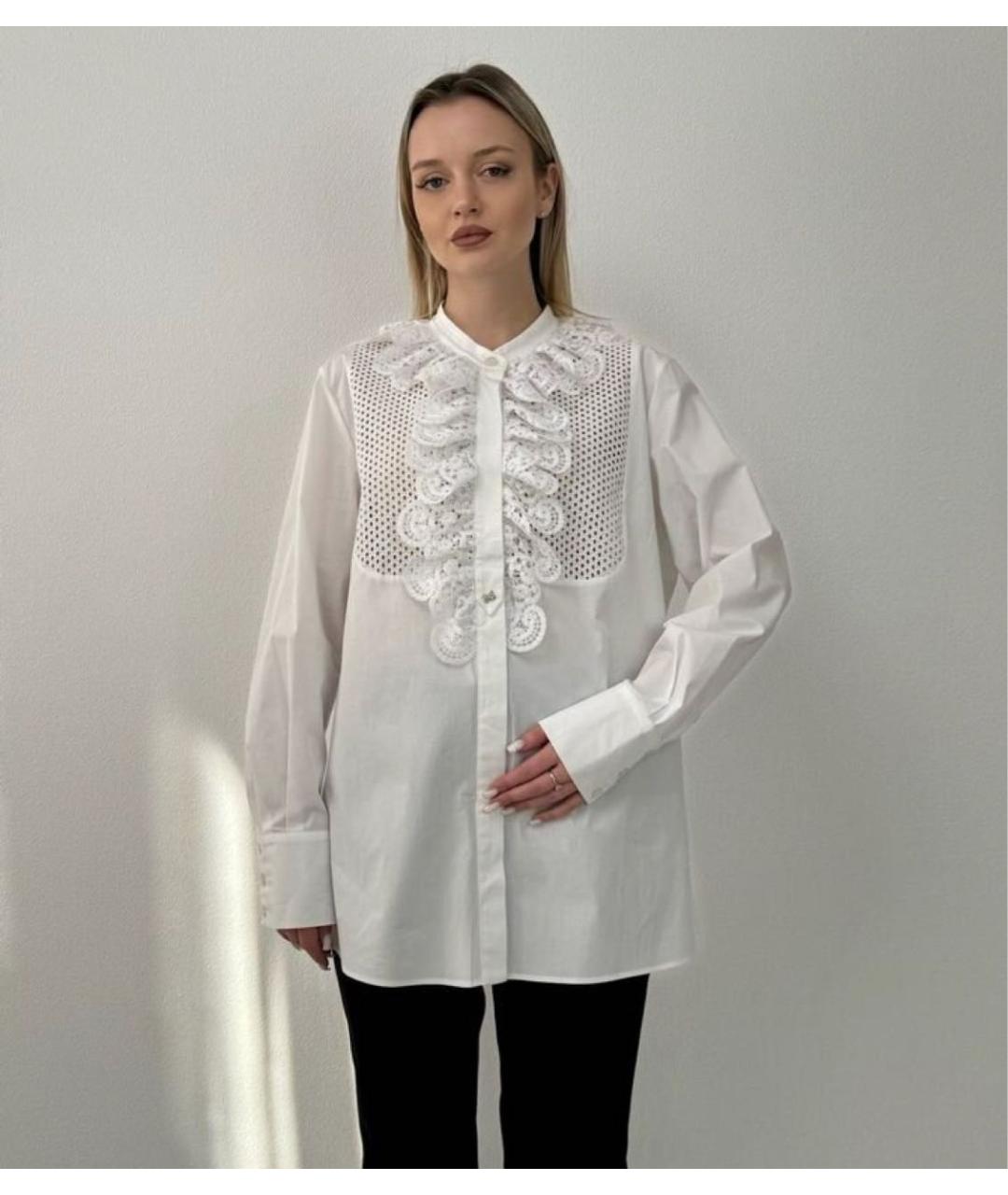 MAX MARA Белая хлопковая блузы, фото 7