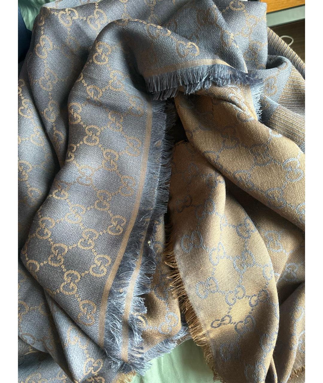 GUCCI Мульти шерстяной шарф, фото 2