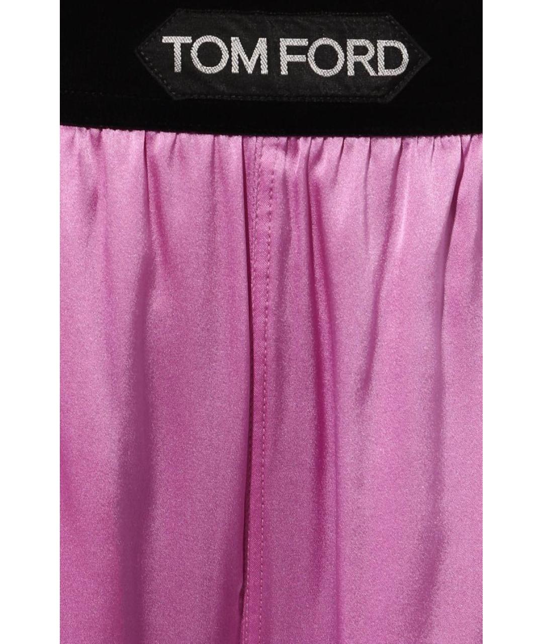 TOM FORD Розовые шелковые брюки широкие, фото 5