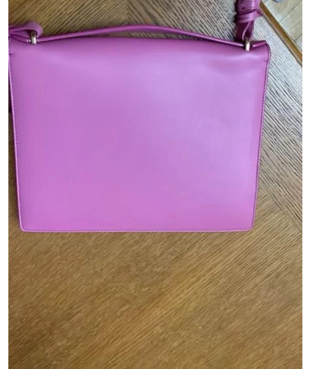 FERRAGAMO Розовая кожаная сумка с короткими ручками, фото 3
