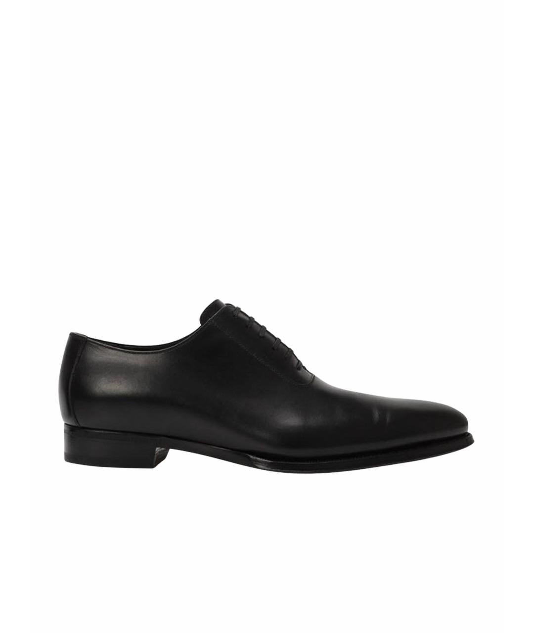 GUCCI Черные кожаные туфли, фото 1