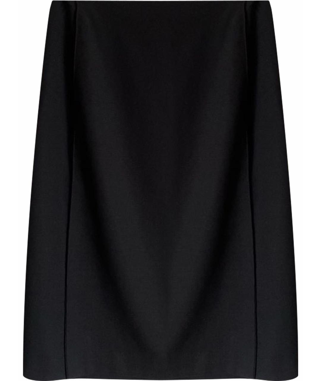 MAISON MARGIELA Черная шерстяная юбка миди, фото 1