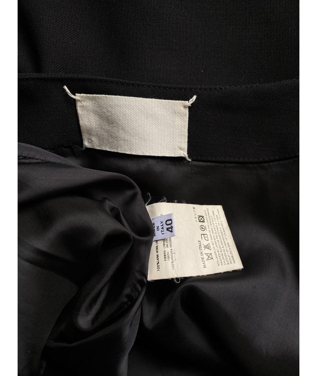 MAISON MARGIELA Черная шерстяная юбка миди, фото 3