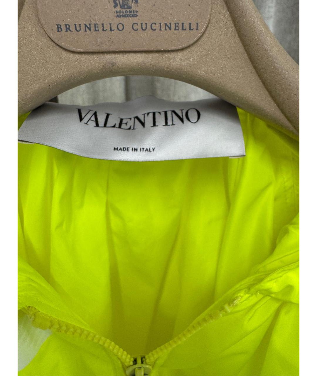 VALENTINO Желтая полиамидовая куртка, фото 3