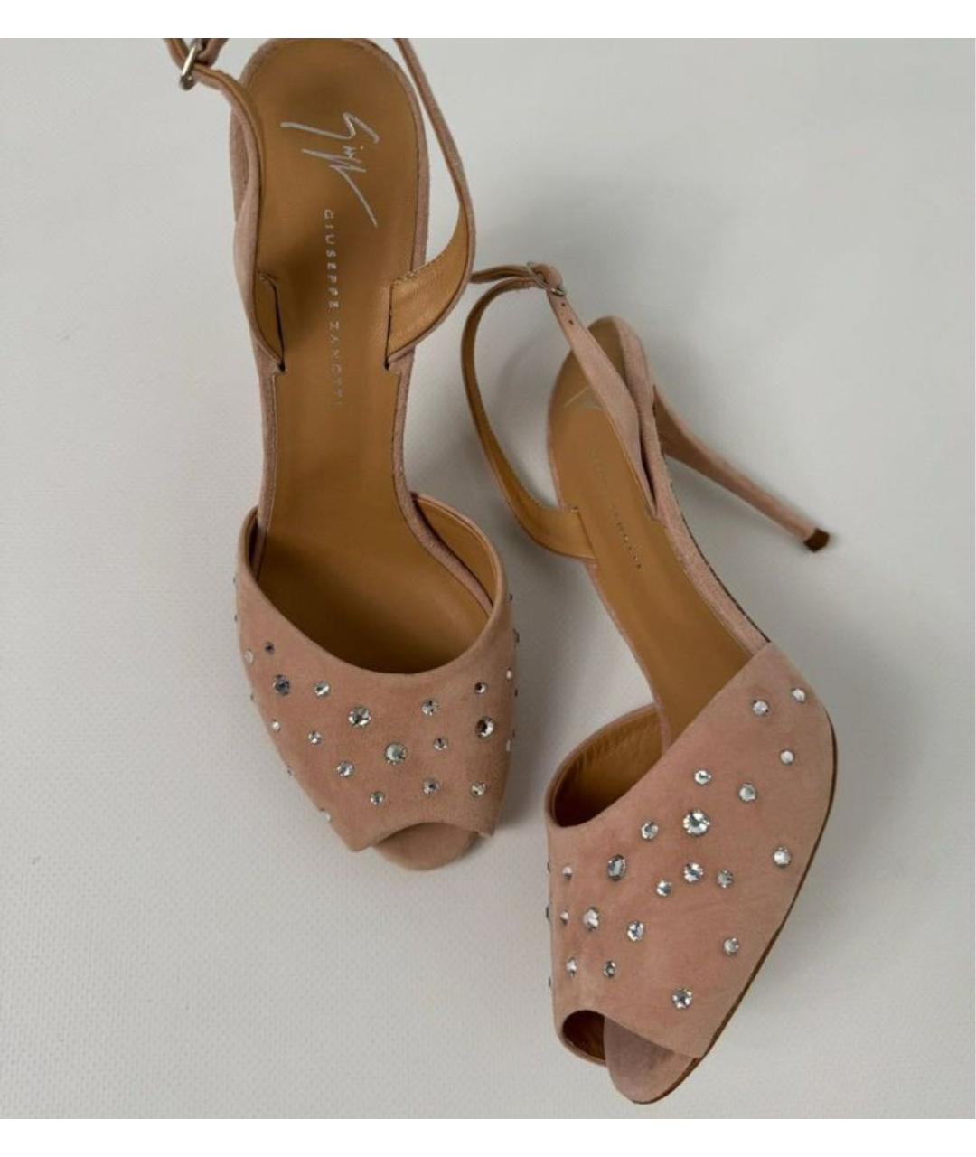GIUSEPPE ZANOTTI DESIGN Розовые замшевые босоножки, фото 2