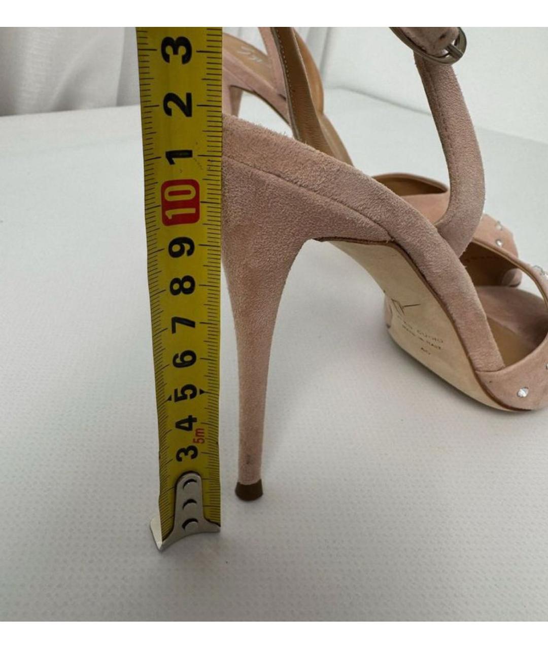 GIUSEPPE ZANOTTI DESIGN Розовые замшевые босоножки, фото 4