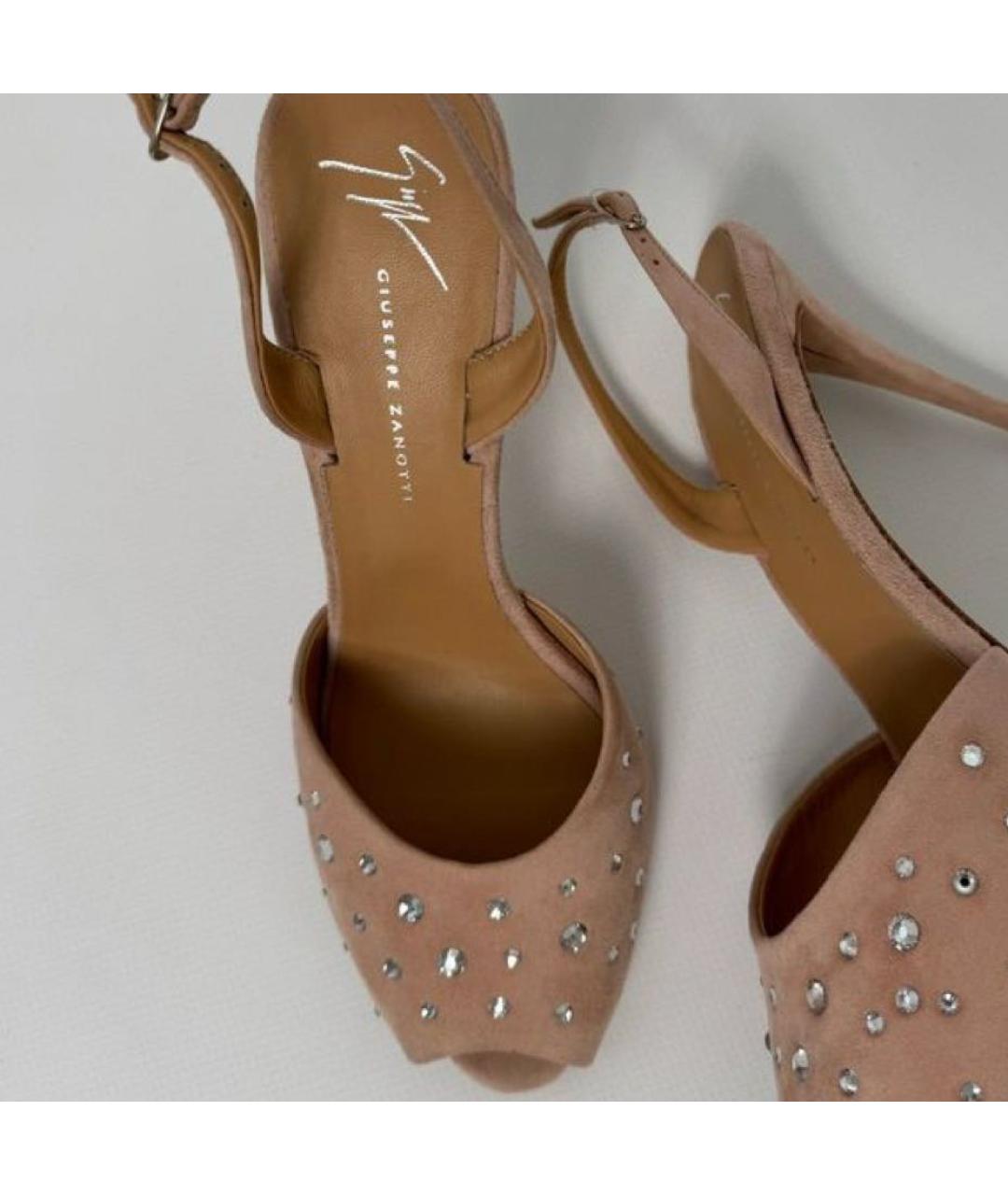 GIUSEPPE ZANOTTI DESIGN Розовые замшевые босоножки, фото 3