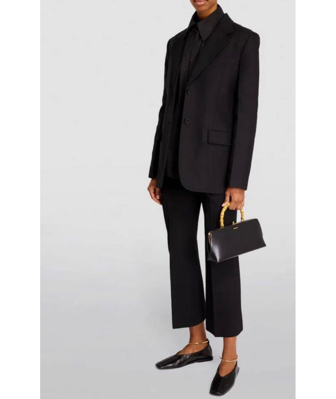 JIL SANDER Черные кожаные туфли, фото 6