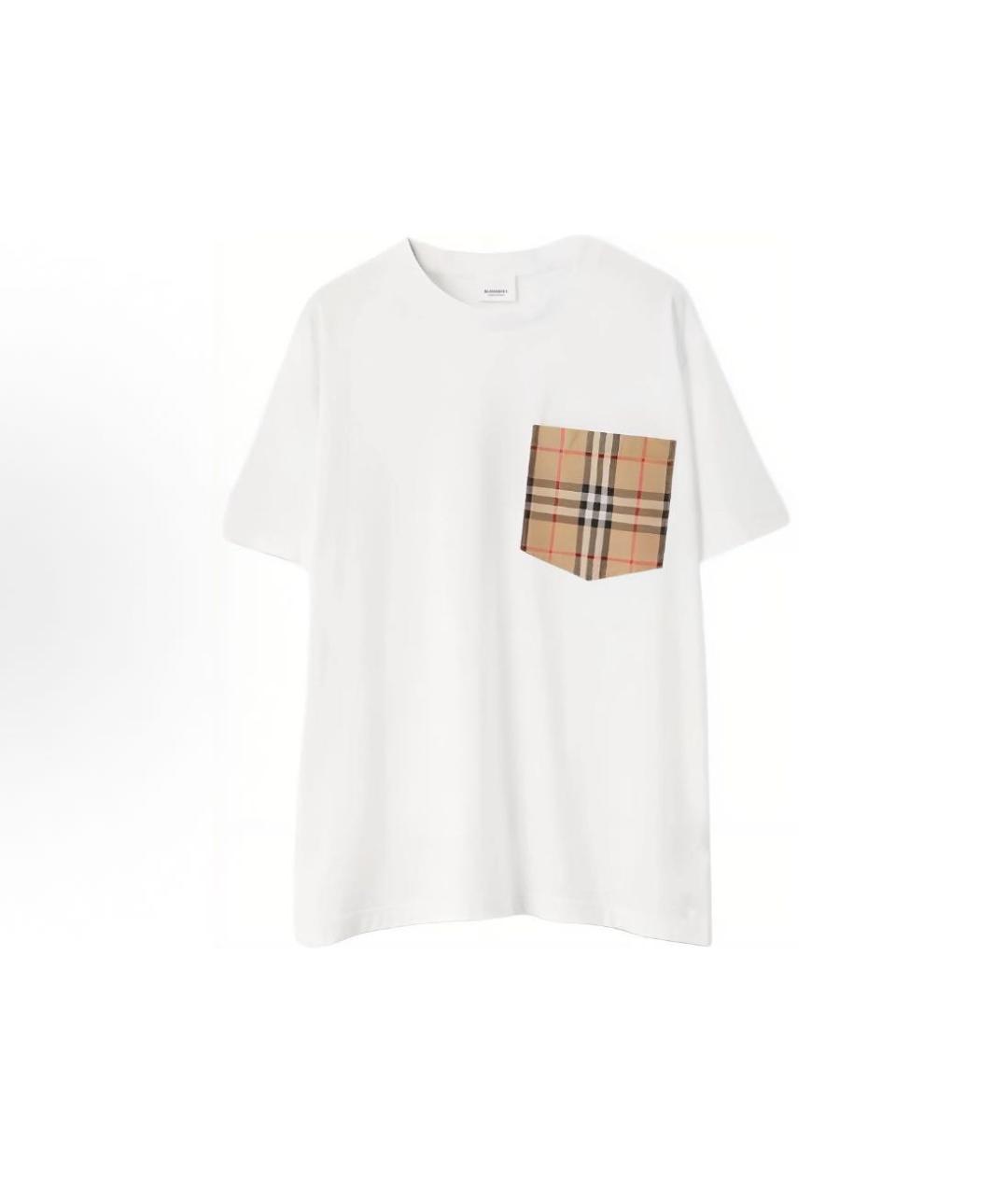 BURBERRY Белая футболка, фото 4
