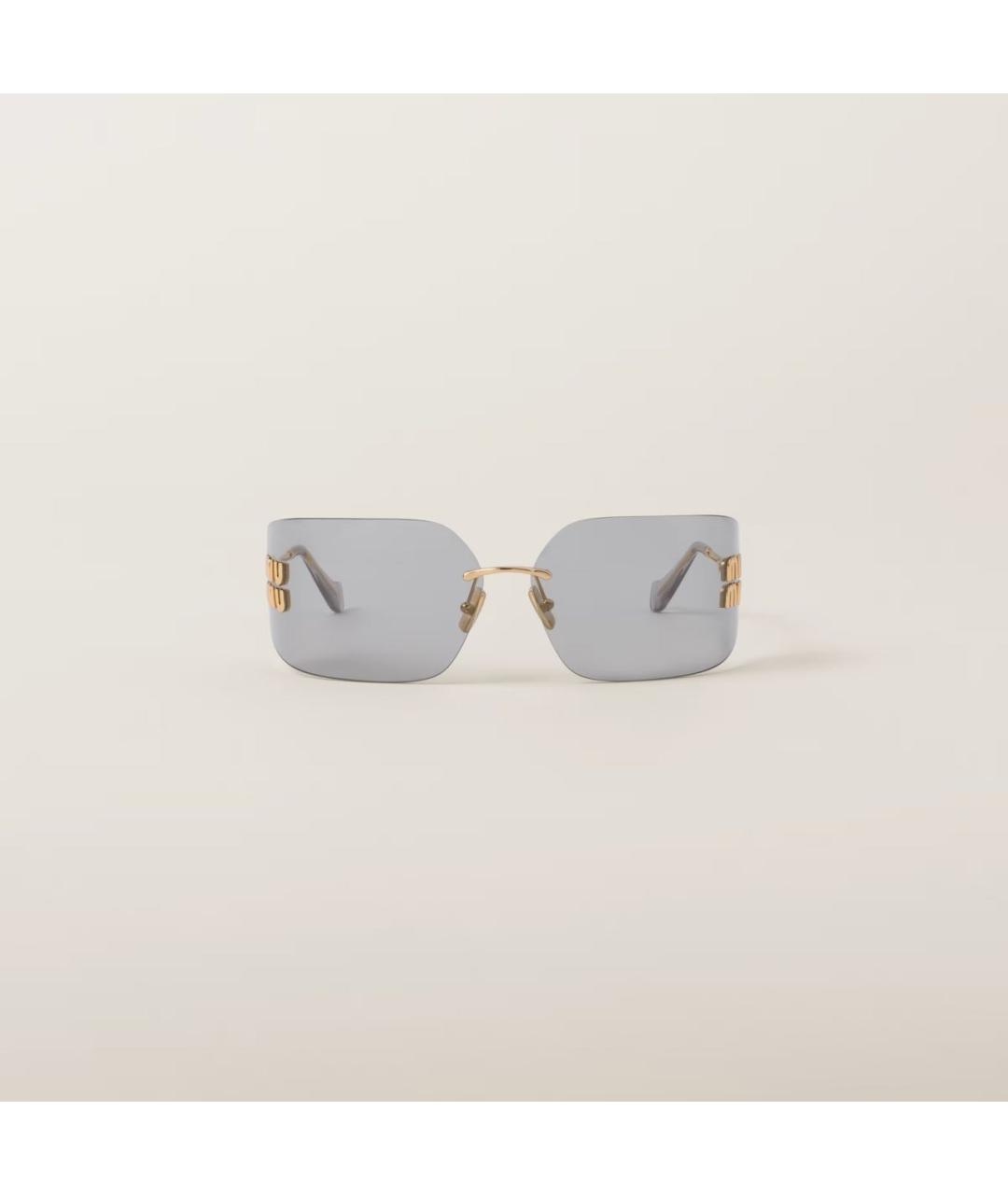 MIU MIU Серые пластиковые солнцезащитные очки, фото 9