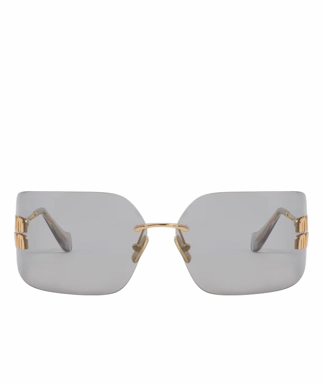 MIU MIU Серые пластиковые солнцезащитные очки, фото 1
