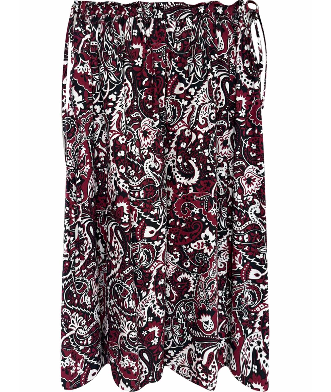 KENZO Бордовая хлопковая юбка миди, фото 1
