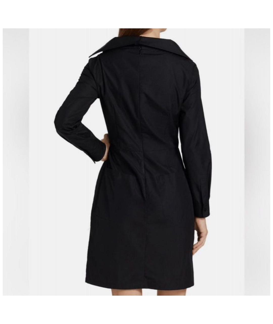 MAX MARA Черное хлопковое повседневное платье, фото 2