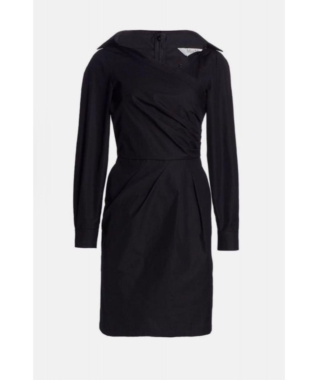 MAX MARA Черное хлопковое повседневное платье, фото 7