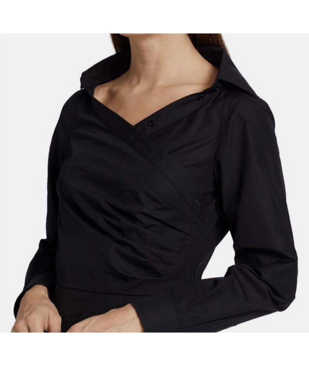 MAX MARA Черное хлопковое повседневное платье, фото 4