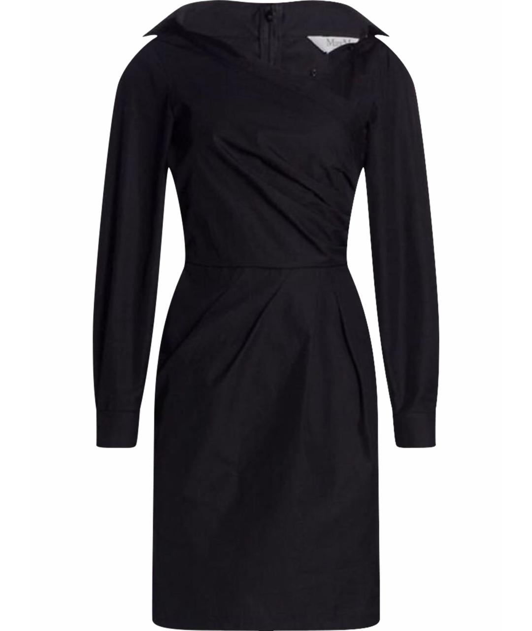 MAX MARA Черное хлопковое повседневное платье, фото 1