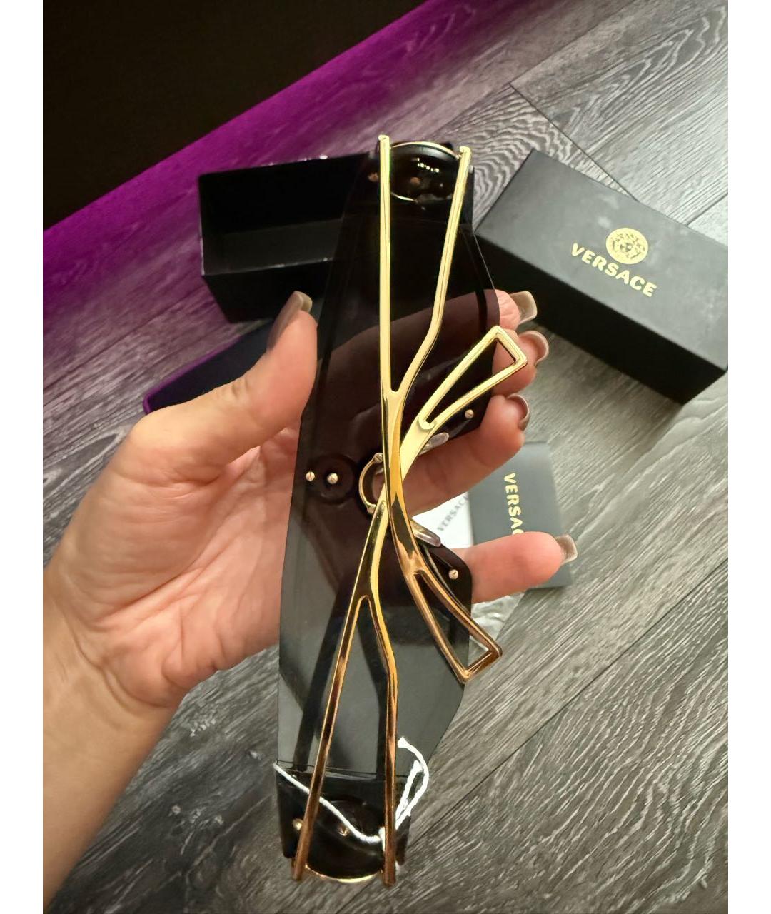 VERSACE Черные солнцезащитные очки, фото 6