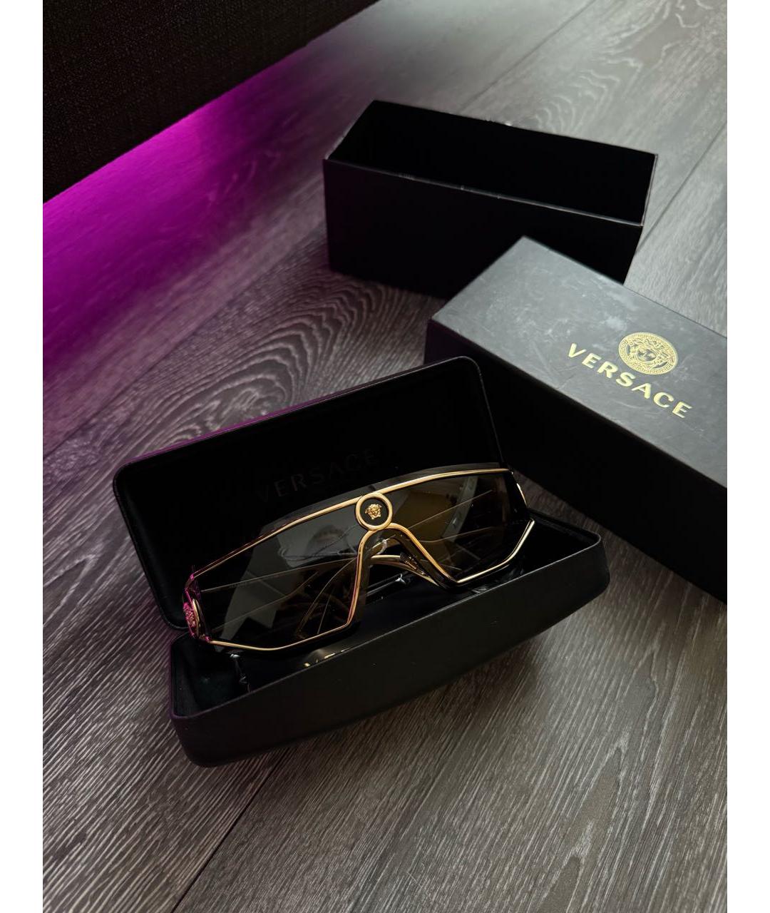 VERSACE Черные солнцезащитные очки, фото 4