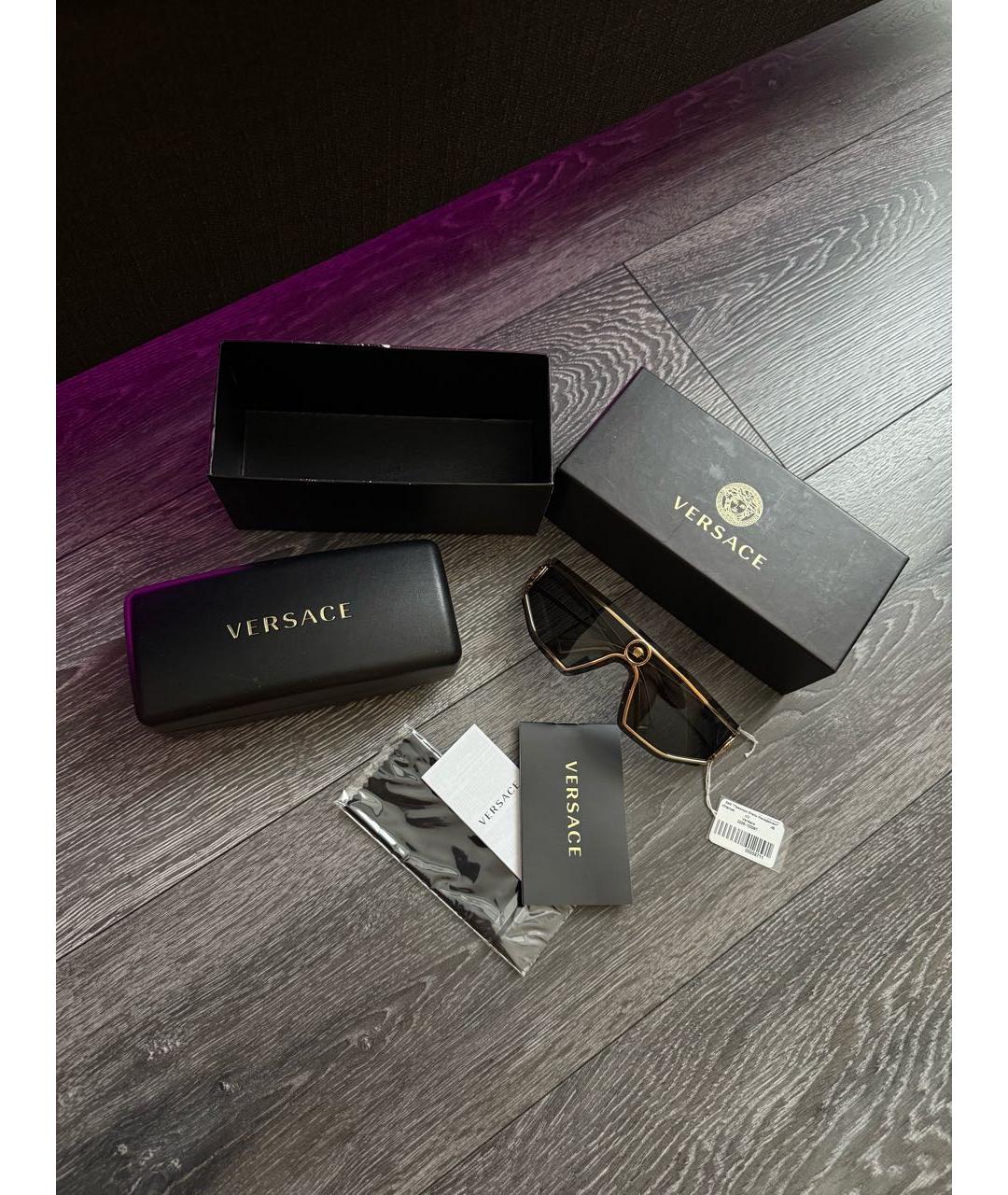 VERSACE Черные солнцезащитные очки, фото 7