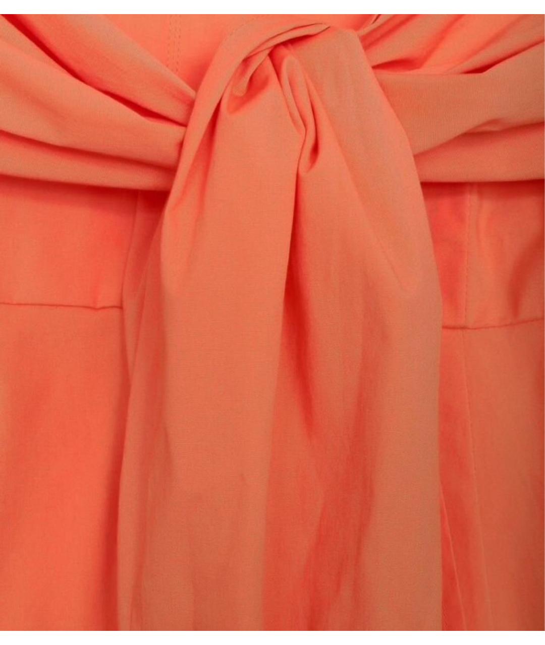 MAX MARA Оранжевое хлопковое повседневное платье, фото 4