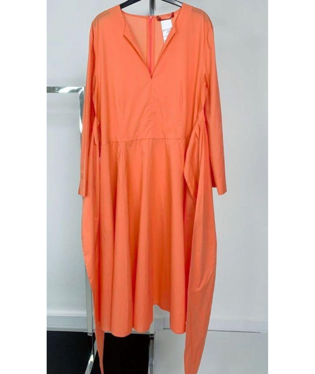 MAX MARA Оранжевое хлопковое повседневное платье, фото 9