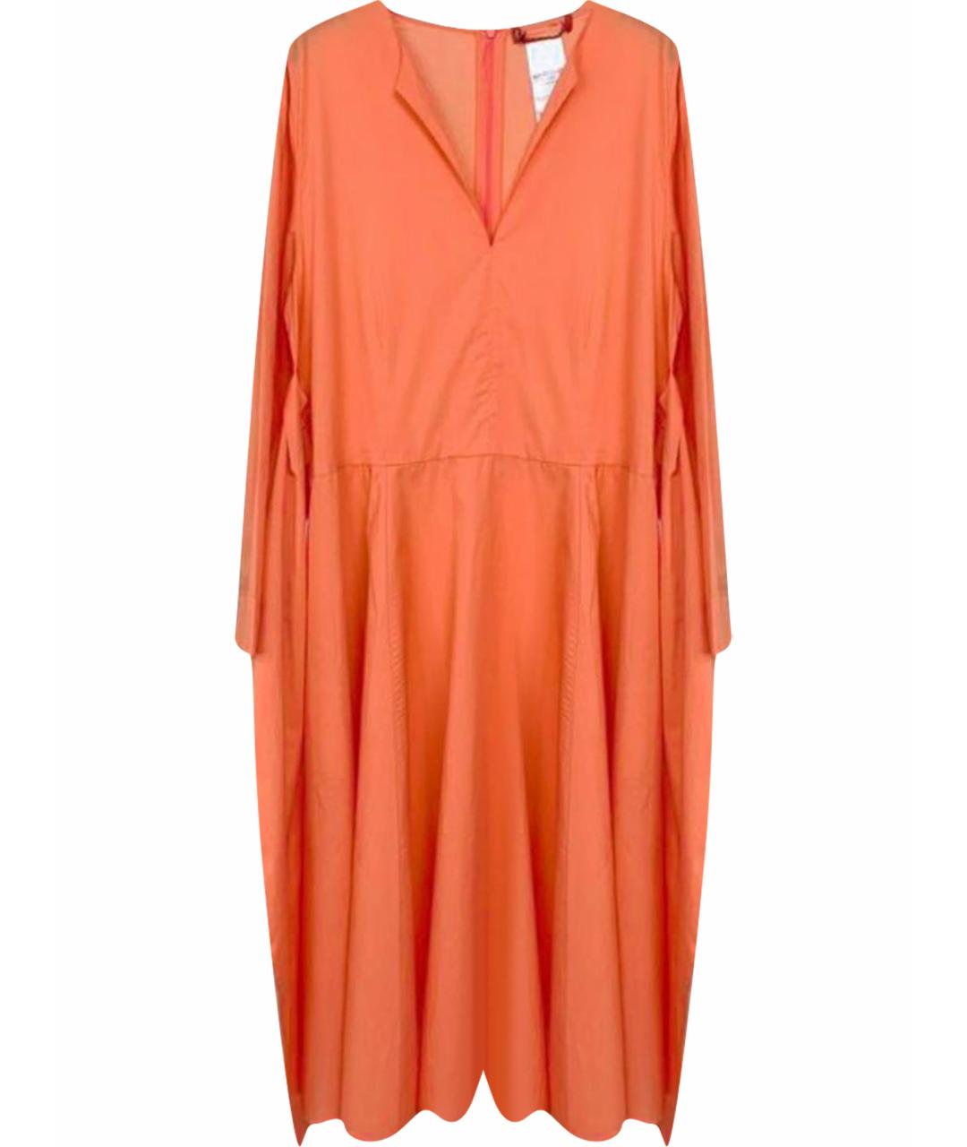 MAX MARA Оранжевое хлопковое повседневное платье, фото 1