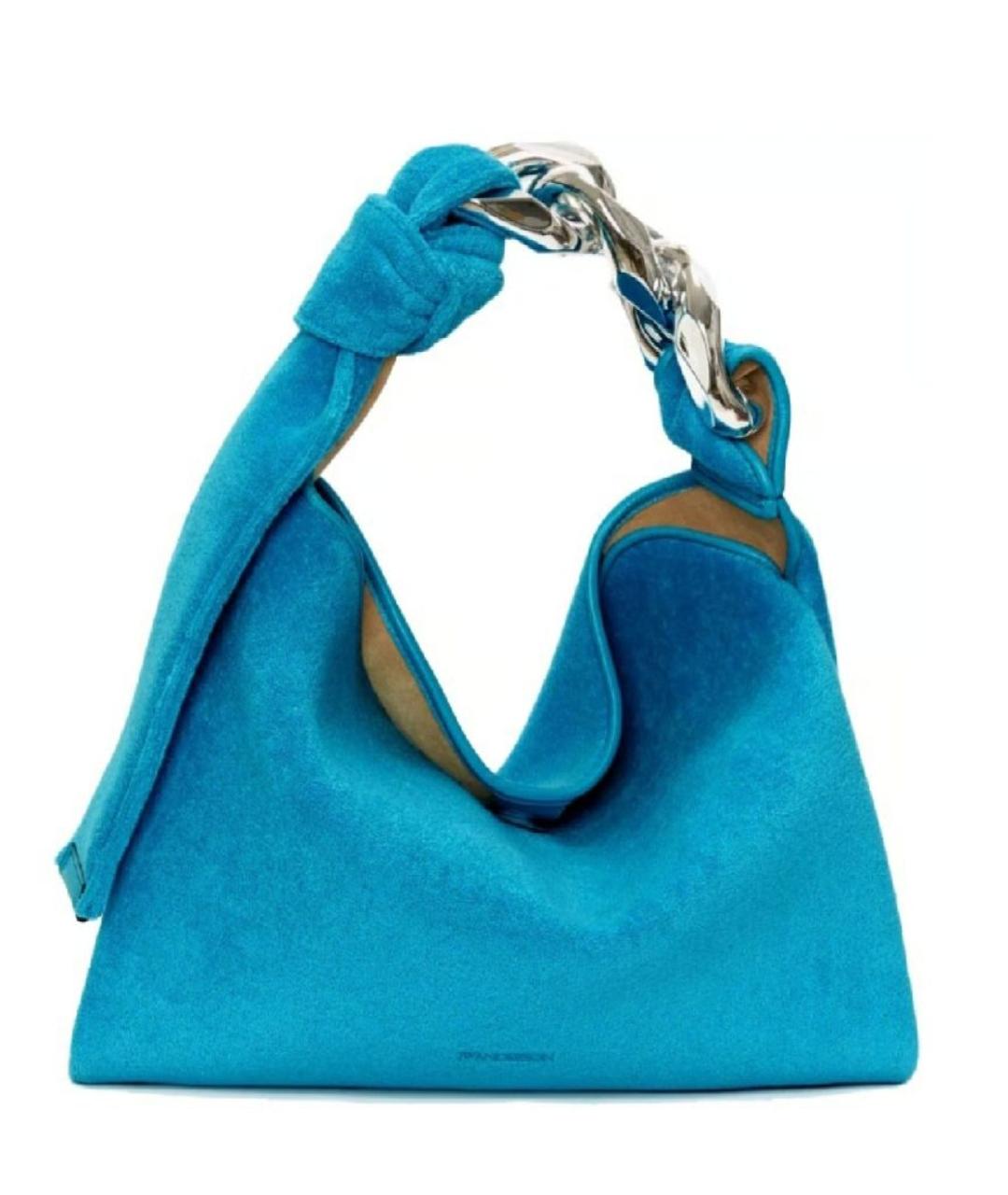 J.W.ANDERSON Голубая замшевая сумка с короткими ручками, фото 3