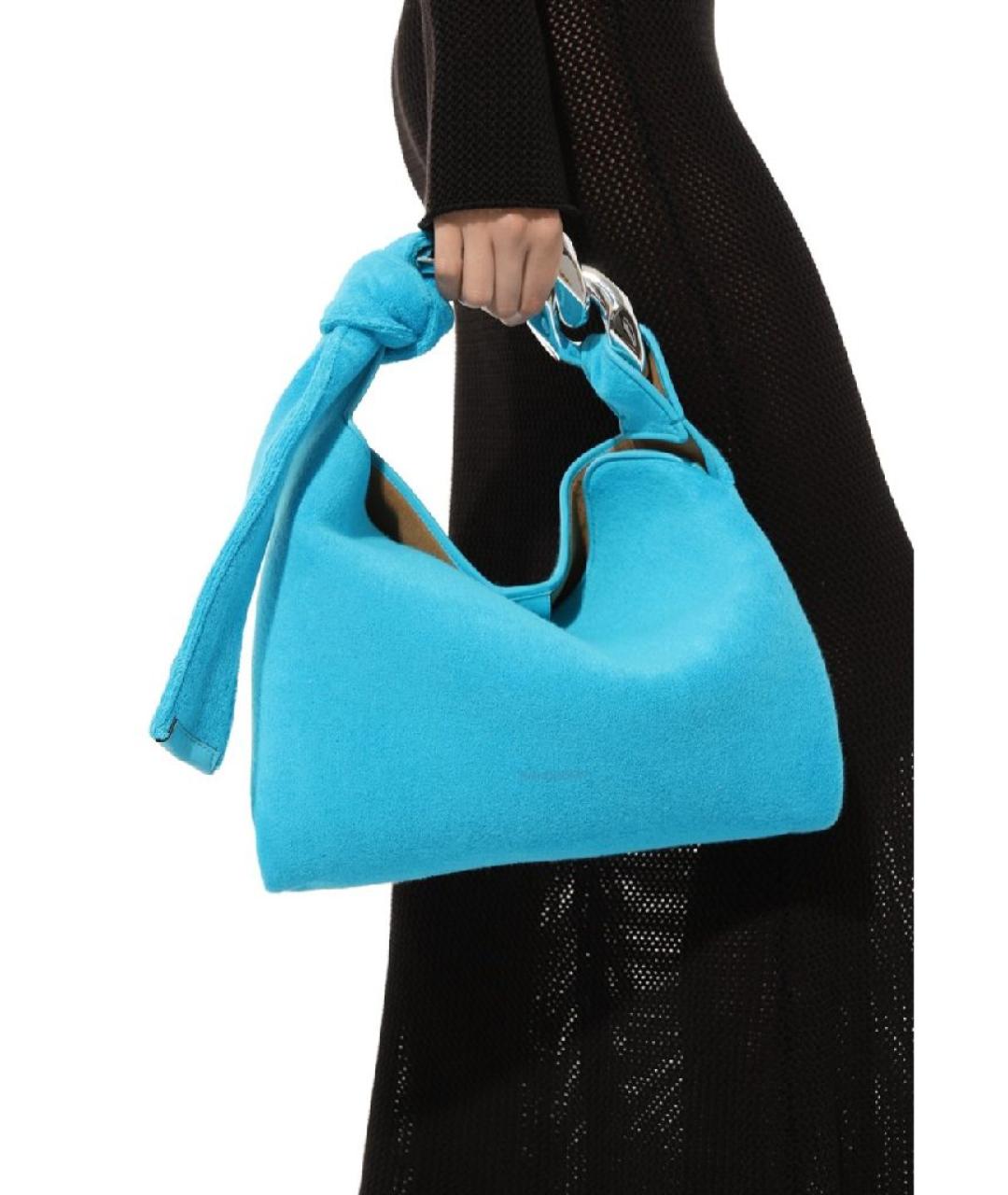 J.W.ANDERSON Голубая замшевая сумка с короткими ручками, фото 2