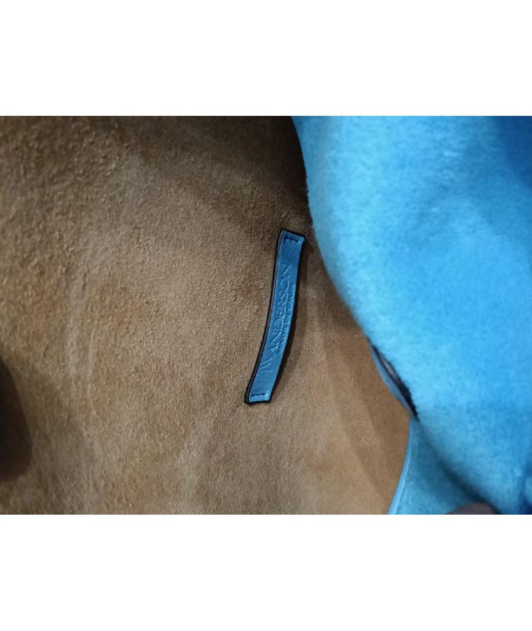 J.W.ANDERSON Голубая замшевая сумка с короткими ручками, фото 4