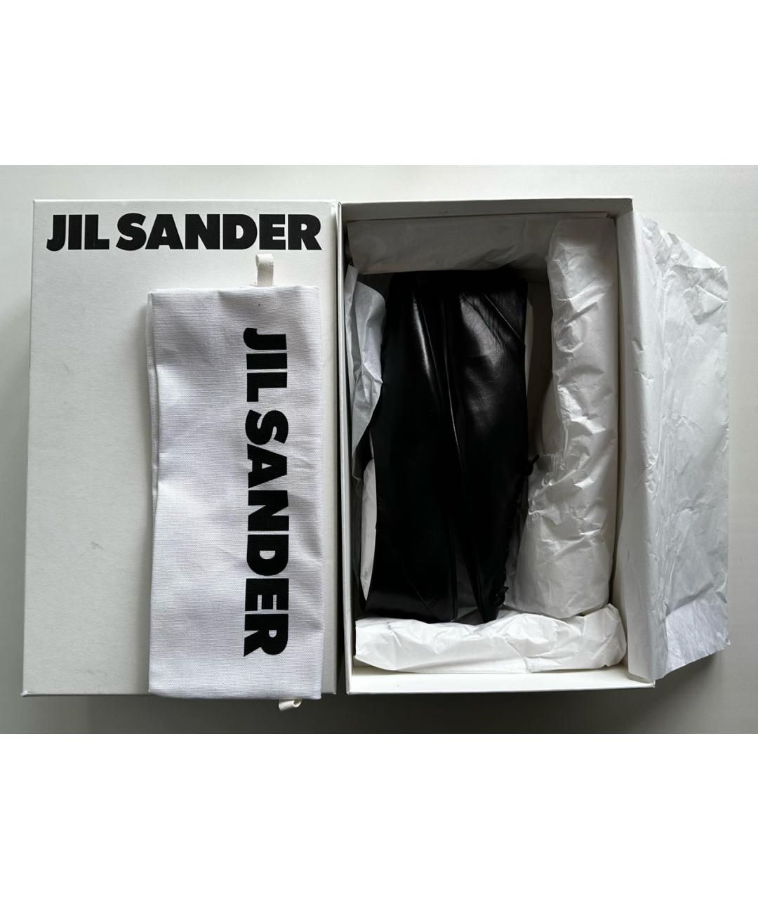 JIL SANDER Черные кожаные балетки, фото 7