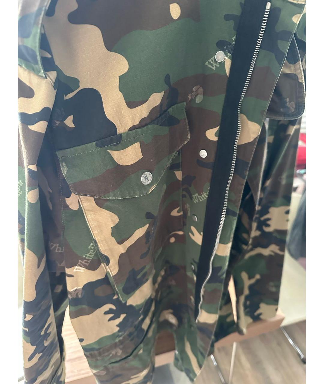 OFF-WHITE Хаки хлопковая куртка, фото 5